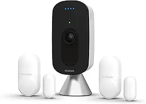ecobee SmartCamera Smart Security Bundle with ecobee Smart Camera Indoor WiFi Security Camera and 2 Pack SmartSensor for Doors & Windows - Wifi Contact Sensor for Home Security, Energy Savings - Compatible with Smart Thermostats