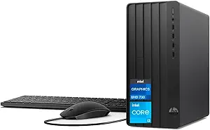 HP Pro Tower 290 G9 Business Desktop, 12th Gen Intel 4-Core Processor (Beats Core i7-9700), 16GB RAM, 256GB PCIe SSD + 1TB HDD, 2-Monitor Support 4K, DVD-RW, HDMI, VGA, Wi-Fi, Windows 11 Pro, Black