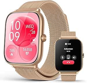 EarlySincere 2025 Smart Watches for Women with 2.06" AMOLED Always-On Display, IP68 Waterproof Fitness Tracker, 118 Sports Modes, Heart Rate/SpO2/Sleep Monitor, Compatible with Android iPhone